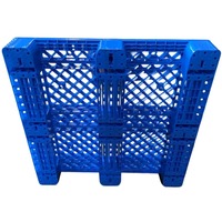 Palette en plastique robuste 1100x1100 HDPE empilable avec renforts en acier pour stockage industriel