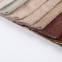Tissu en velours 100 % polyester teint, résistant au rétrécissement, de qualité supérieure, personnalisé, pour revêtement de canapé et chaise, poids moyen, tricoté, 190 g/m²