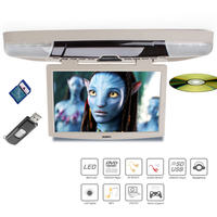 Pantalla ancha de 15,6 pulgadas, entrada de vídeo bidireccional, Monitor de montaje en techo, reproductor de techo, Monitor abatible para autobús