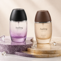 Flacon de parfum en verre vide de 50 ml personnalisé avec logo imprimé, vente en gros par le fabricant Anding Stock