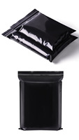 Sacs d'emballage en plastique PE noir brillant, refermables, étanches, épaissis, pour la confidentialité, recyclables, avec fermeture éclair, personnalisables, vente en gros