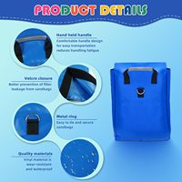 Sacs de sable en PVC robustes avec poignées, capacité de 55 livres, couleur personnalisée, dépose facile et puissante pour jardin, château gonflable, tente