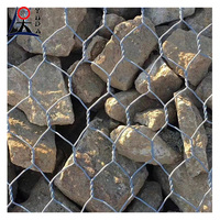 Muro de Contención de Malla de Alambre Hexagonal Galvanizado para Jardín, Caja de Gabión 2x1x1