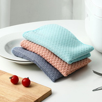 Serviettes en microfibre à texture gaufrée de qualité supérieure, réutilisables et lavables, serviettes de cuisine, chiffon de nettoyage multi-usages