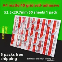 Papier d'impression thermique auto-adhésif A4, 4x10 feuilles pour étiquettes FBA ; 525x297mm, adhérence forte, double face, auto-adhésif