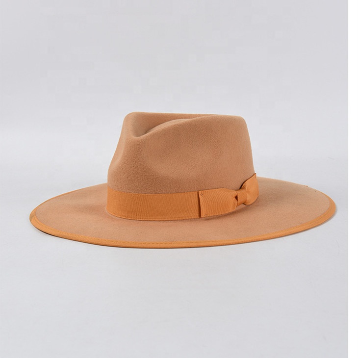 100% шерстяной фетр 9,5 см обувь на плоской подошве мягкая фетровая шляпа с широкими полями для женщин; Сезон осень-зима; Женские модные стиле для активного отдыха
