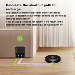 Robot aspirateur et serpillière LDS Liectroux T9, nettoyage humide et sec, auto-vidage, cartographie multi-étages, 6500Pa, boost pour tapis, brosses anti-emmêlement - Product Image 2