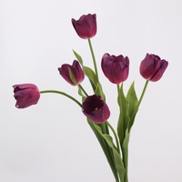Nouvelle Arrivée 2026 – Fleur de Tulipe Artificielle en Latex Effet Naturel, Tige Unique, 62 cm – Idéale pour Décoration de Mariage