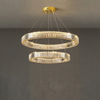 Lustre en verre et laiton, luminaire moderne de luxe pour salon, salle à manger