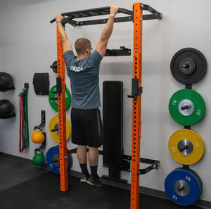 High Quality Gym Equipment Folding Wall Squat Rack with Flat <strong>Bench</strong> <strong>and</strong> <strong>Weight</strong> Plates Wall Mounted Rack <strong>and</strong> <strong>Bench</strong> - Product Image 2