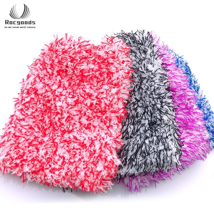 18x28 см, 80 грамм, Лидер продаж, индивидуальный красочный рукавица из микрофибры 2 в 1 для мойки автомобилей