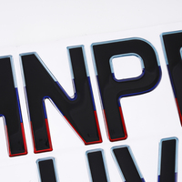 Numéro de lettre en gel couleur 3D Lettres de gel en résine bombée de haute qualité Lettres de chiffres en acrylique 4D Plaque acrylique Taille européenne EPOXY