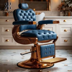 Professional Barber <b>Chair</b> Salon Hydraulic Pump Modern Classic <b>Reclining</b> Luxury <b>Black</b> Metal 360 Degree Swivel Barber Shop - Product Image 4
