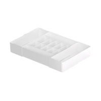 Boîte de rangement pour sous-vêtements en plastique avec séparateurs télescopiques 3-en-1, organiseur de soutien-gorge, sous-vêtements et chaussettes, design moderne, compartiments extensibles
