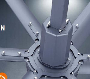 Ventilateur de plafond HVLS intérieur/extérieur de 10 à 24 pieds avec moteur PMSM pour église et entrepôt - Product Image 4