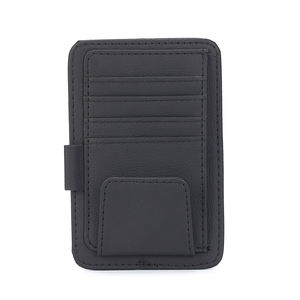 Soporte de cuero para anteojos de coche, Clip, visera, estuche, accesorios interiores para almacenar gafas de sol, tarjeta, pluma, factura - Product Image 4