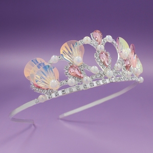 Ocean Pearl sirena <span class=keywords><strong>serie</strong></span> lega corona da sposa diadema strass accessori per capelli donna simpatico cartone animato dolce corona per festa da ballo - Product Image 2