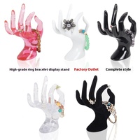 Présentoir à bijoux en plastique écologique, modèle main OK, pour bracelets, chaînes et bagues, en stock !