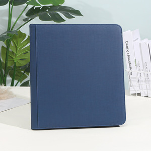 Porte-cartes de visite personnalisé de qualité supérieure avec 160 emplacements pour cartes, 4 pochettes, fermeture éclair en cuir PU, album portable, collection de livres - Product Image 5