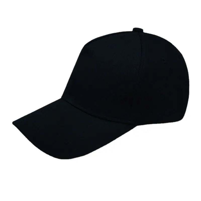 空白カスタム構造麻3D刺繍ロゴスポーツ格安中国卸売低価格お父さん野球帽黒5パネルキャップ