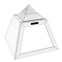 Pyramidenförmige Metall-Logo-Zigarren-Humidor-Box mit großem Fassungsvermögen und herausnehmbarem Aschenbecher