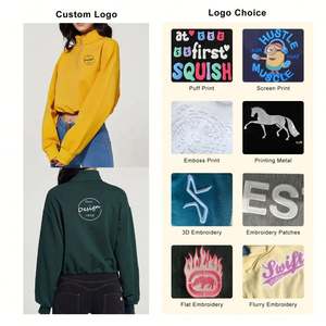 Sudadera con capucha de invierno de gran tamaño de lana con logotipo personalizado al por mayor, jersey verde, azul y amarillo, sudadera holgada con capucha en blanco para mujer - Product Image 3