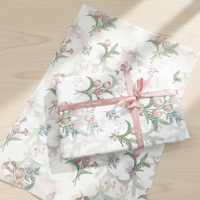 Papier de soie enduit de résine anti-graisse à motif de tulipes de Pâques, 17 g/m², pour le quilling, l'art, la couverture de journal fait main, le découpage et l'artisanat