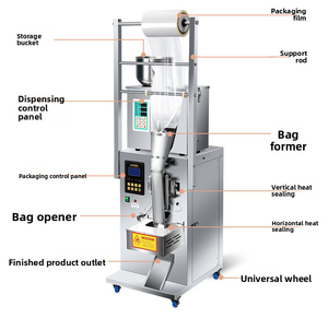 Machines à glace automatiques Machine d'emballage alimentaire de glaçons industrielle Machine d'emballage de blocs de glace Popsicle Tube Machine de scellage et de pesage - Product Image 2