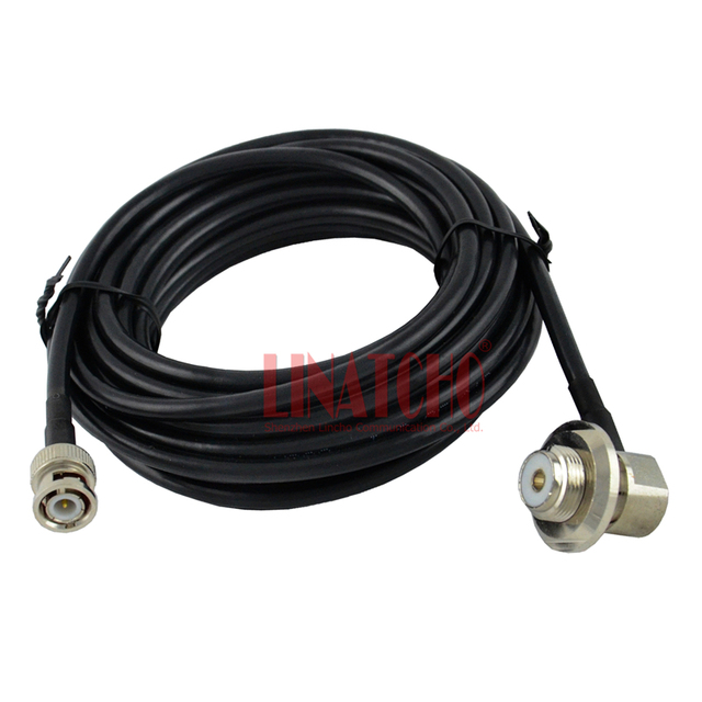 Copper RG58U Car Mobile Radio GM338 GM3688 GM3188 Antenna UHF SO239 Female to BNC Male Coaxial Bracket Cable