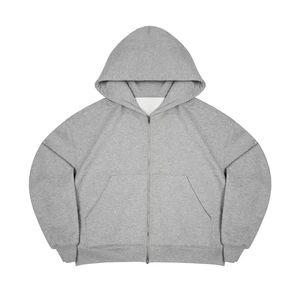 Heavyweight 480G Fleece Hooded Loose Silhouette Zip Cardigan Chaqueta Sudadera - Product Image 1