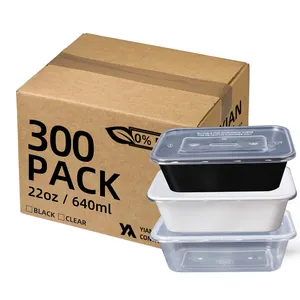 宜安PP食品容器一次性餐具双酚a免费微波炉安全厨房水果冰箱收纳器塑料储物盒餐碗