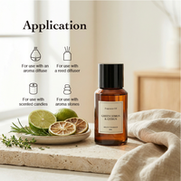 Huile parfumée concentrée 50 ml au parfum de citron vert et agrumes, éco-responsable, pour aromathérapie, désodorisant liquide, huile aromatique naturelle