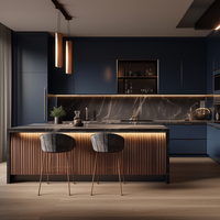 Fabricant de meubles de cuisine sur mesure, armoires de cuisine en bois massif de luxe, modernes, modulaires, haut de gamme pour hôtels et foyers