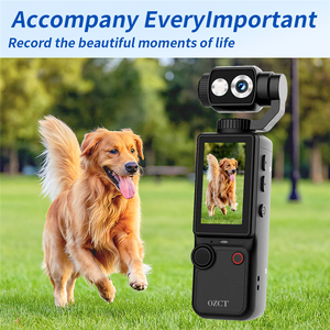 Caméra d'<span class=keywords><strong>action</strong></span> portable de poche 4K pour vlogging avec écran tactile 180° °   Caméras vidéo sportives avec objectif rotatif, carte 32 Go et éclairage d'appoint - Product Image 3