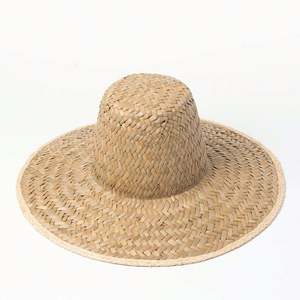 Chapeau de soleil rétro d'été à large bord en paille tressée, idéal pour la scène, les festivals, la plage et les occasions décontractées - Product Image 5