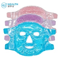 Masque facial en gel chaud et froid flexible en PVC HANERSHI 31x21cm pour la récupération des œdèmes postopératoires, le soulagement de la douleur et le soulagement du stress