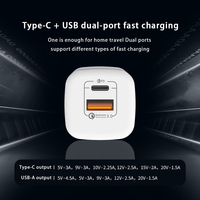 Chargeur mural de voyage GaN QC3.0 A+C PPS haute puissance, charge super rapide PD 33w, chargeur mural GaN pour ordinateur portable Type-C, MacBook, iPad, iPhone