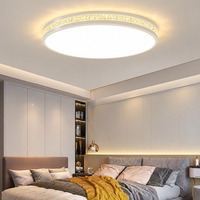 Plafonnier LED moderne 3 CCT en cristal, montage en surface, en fer et acrylique, CRI 95, pour salon, chambre et maison