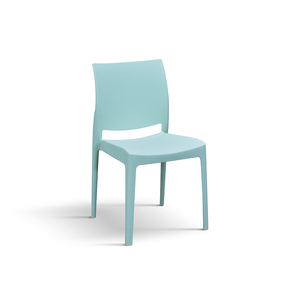 Alberto Chair <b>Set</b> Of 4 Pastel Blue Polypropylene Indoor Outdoor <b>Garden</b> Chairs - Product Image 1