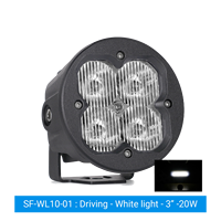 Feux antibrouillard LED 20W, 3 pouces, ronds, éclairage extérieur automobile, blanc, jaune, ambre, IP67, 9-36V DC, camion, SUV, 4x4, tout-terrain, 12V