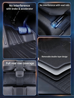 Alfombrillas de coche 3D TPE impermeables a medida para todo tipo de clima, tipo bandeja, para Audi Q6 E-Tron 2025- (alfombra interior)
