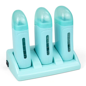 Réchauffeur de <span class=keywords><strong>cire</strong></span> à boule à trois rouleaux pour l'<span class=keywords><strong>épilation</strong></span> Beauté et soins personnels Produit de chauffage de <span class=keywords><strong>cire</strong></span> à rouler en plastique - Product Image 2