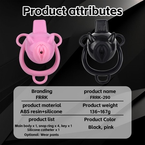 Jaula de Castidad de Resina FRRK Sissy Little Devil con Tapón Uretral Desmontable para Estimulación del Clítoris y Pene, Juguetes Sexuales para Hombres - Product Image 2