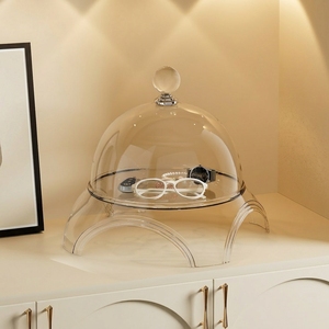 Dôme à pâtisserie transparent <span class=keywords><strong>en</strong></span> plastique sans BPA, forme <span class=keywords><strong>cloche</strong></span> minimaliste, réutilisable, anti-poussière, pour la conservation des aliments, idéal pour les banquets, les salles à manger et l'extérieur - Product Image 5