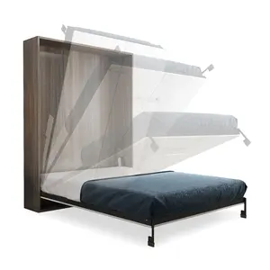 Modern Space Saving Furniture Full Size Hidden Foldable Murphy Beds Wall Beds With Wardrobes