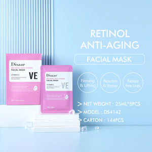 4 jenis masker wajah lembar Vitamin C Niacinamide Retinol asam Hyaluronic meningkatkan kekencangan bahkan warna kulit grosir masker wajah - Product Image 4