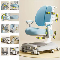 Chaise d'apprentissage anti-cyphose pour enfants avec hauteur réglable, chaise d'apprentissage intelligente ergonomique moderne pour enfants