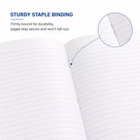 Carnet A4 personnalisable à couverture souple, reliure piquée, pages quadrillées, papier premium, pour bureau, école, vente en gros, cahier d'exercices
