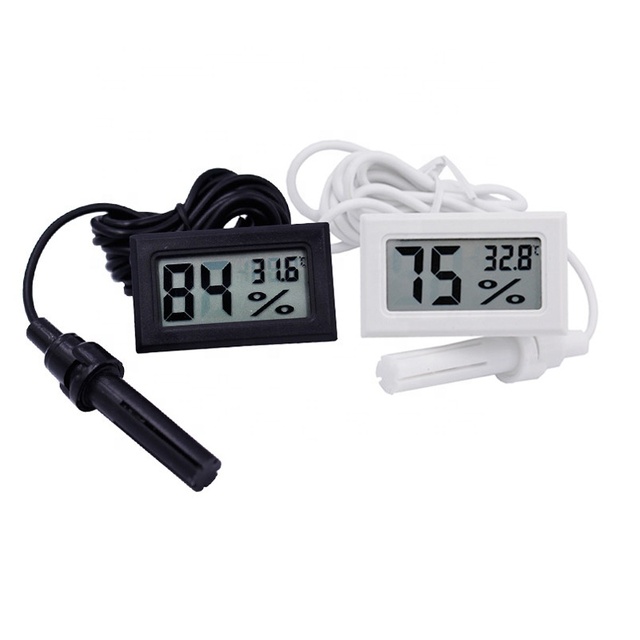 FY-12 Mini LCD Digital Thermometer Hygrometer Fridge Freezer Tester Temperature Humidity Meter with 1.5 Meter Wire with Battery