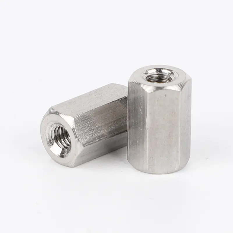 Din6334 Nut Hexagon Long Nut A2 Stainless Steel Hexagon Connection Nut
